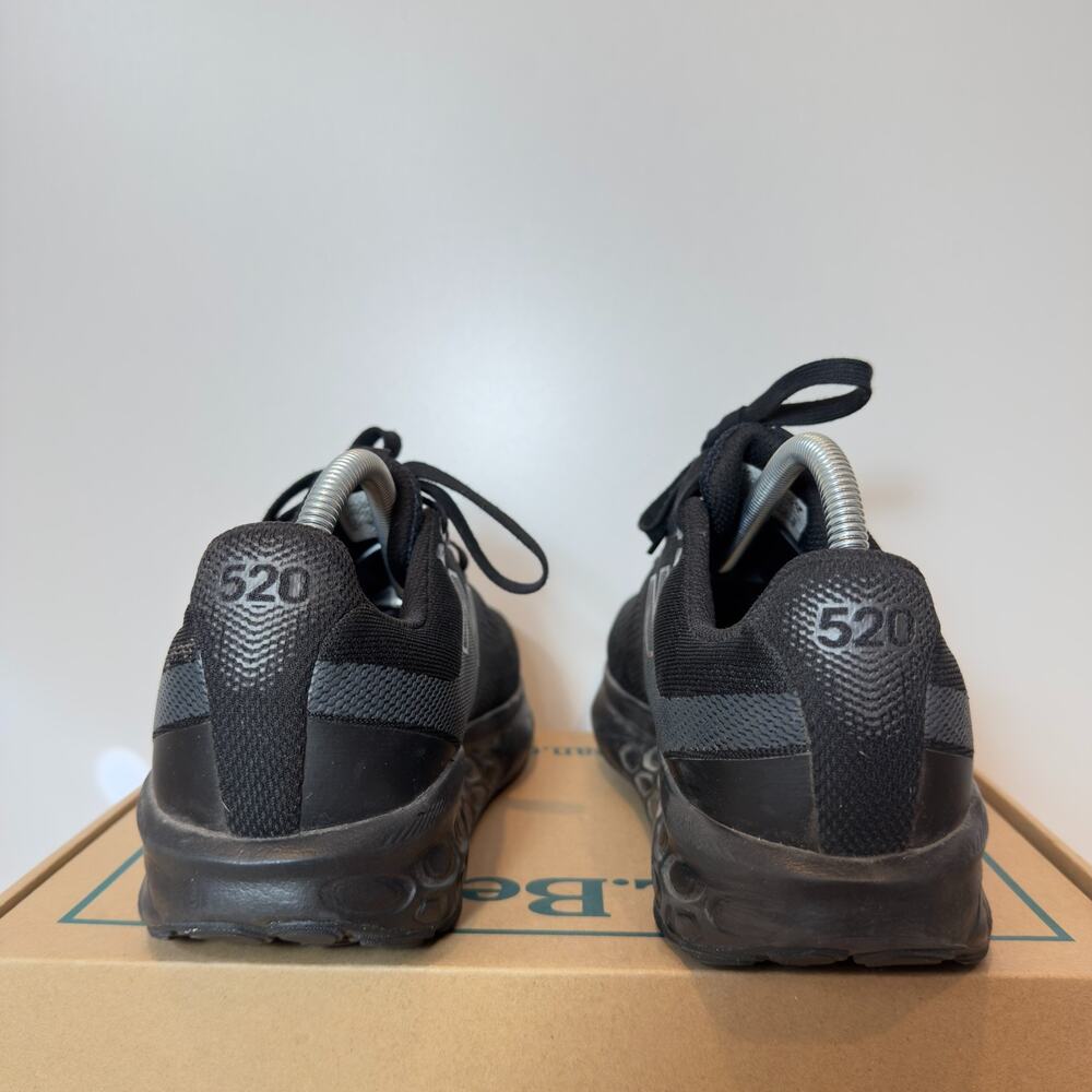 Mens New Balance 520 V9 Triple Black Running Shoes Size 8 Road Sneakers - Picture 6 of 10